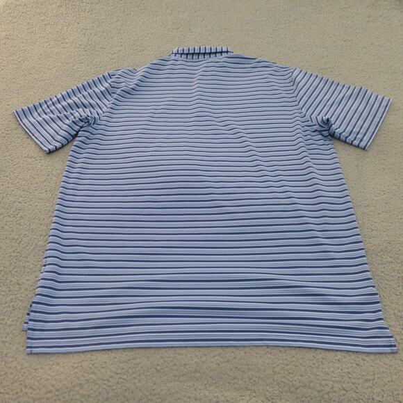 Peter Millar Shirt Mens XL Summer Comfort Polo Golf Blue Performance Striped - Picture 2 of 10